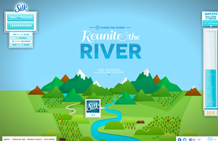Reunite the River - טרנד לאתר איורי עם אנימציה מגניבה