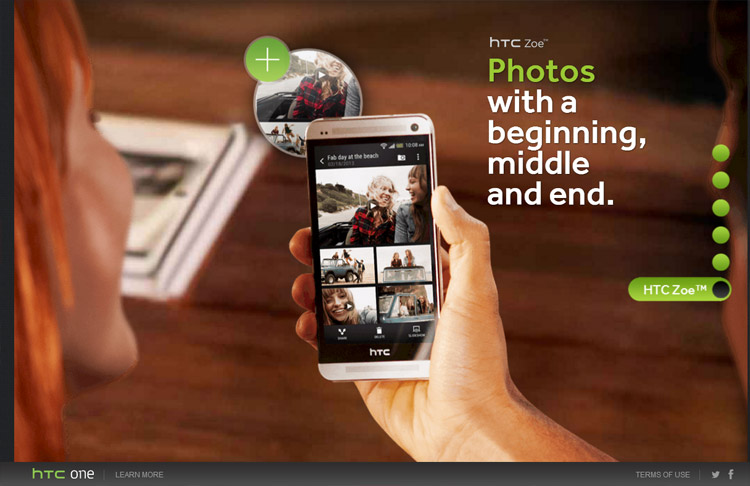 HTC גלילת פרלקס שונה